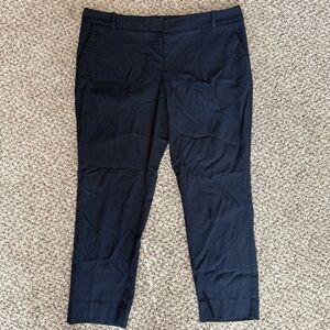 The Limited - Cropped Dotted Pants - Navy - Size 14